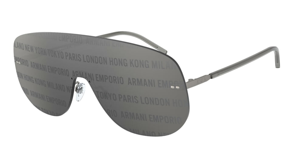 Armani EA2091 Sunglasses 3010AI-42 - , Dark Grey Tampo Cities Silver Lenses