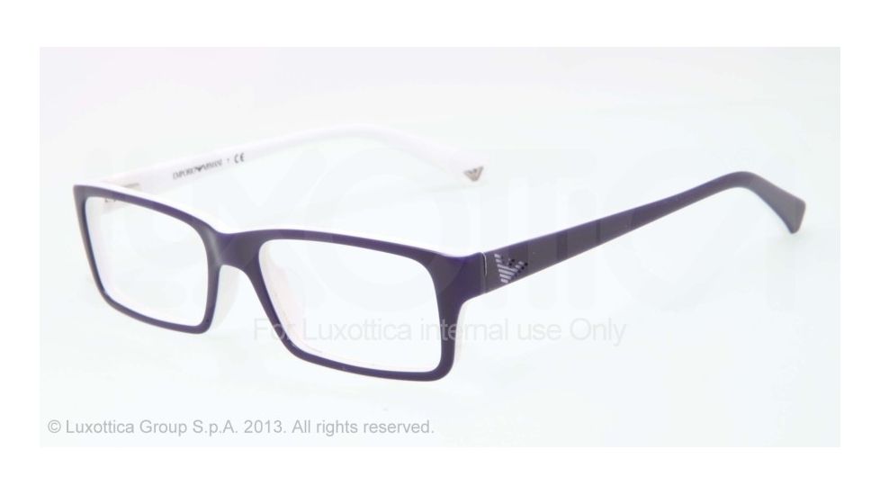 Armani EA3003F Eyeglass Frames 5154-54 - Top Blue On White Frame
