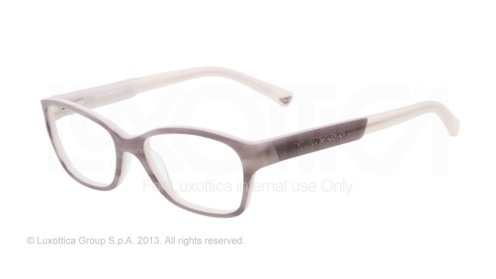 Armani EA3004 Eyeglass Frames 5048-50 - Striped Gray/light Gray Frame
