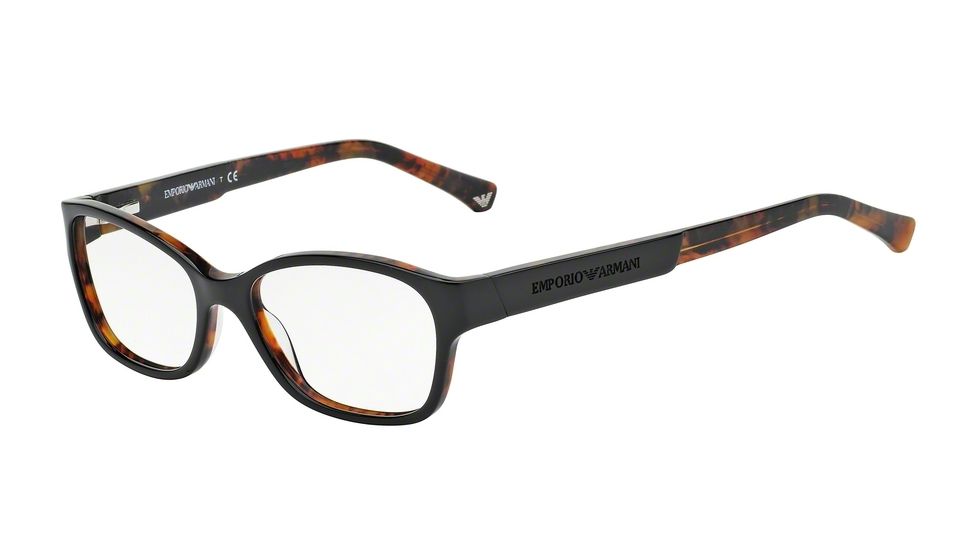 Armani EA3004 Eyeglass Frames 5049-50 - Black On Havana Frame