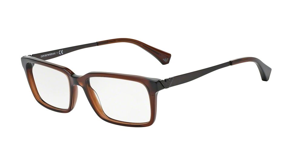Armani EA3030F Eyeglass Frames 5198-55 - Transparen Brown Frame
