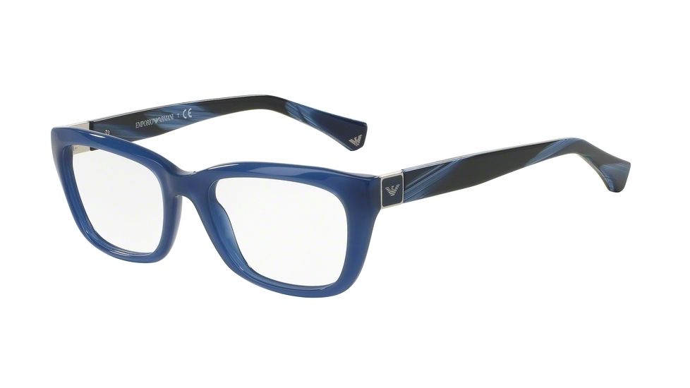 Armani EA3058 Eyeglass Frames 5401-51 - Opal Blue Frame