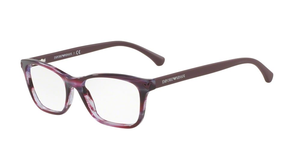Armani EA3073 Eyeglass Frames 5389-52 - Striped Violet Frame