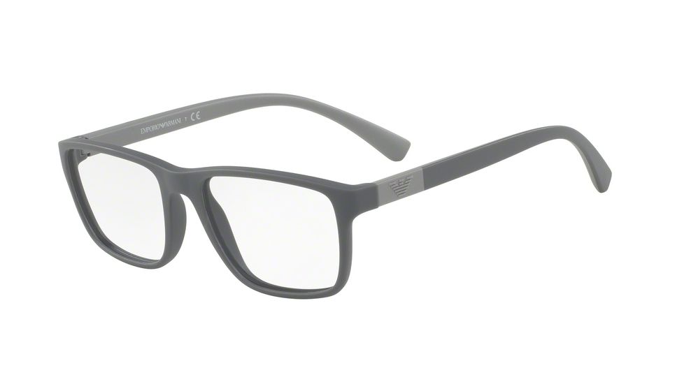 Armani EA3091 Eyeglass Frames 5502-55 - Matte Grey Frame