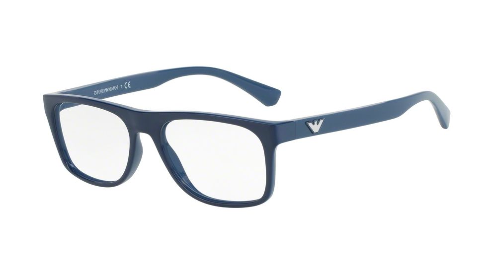 Armani EA3097F Eyeglass Frames 5556-56 - Top Dark Blue On Azure Frame
