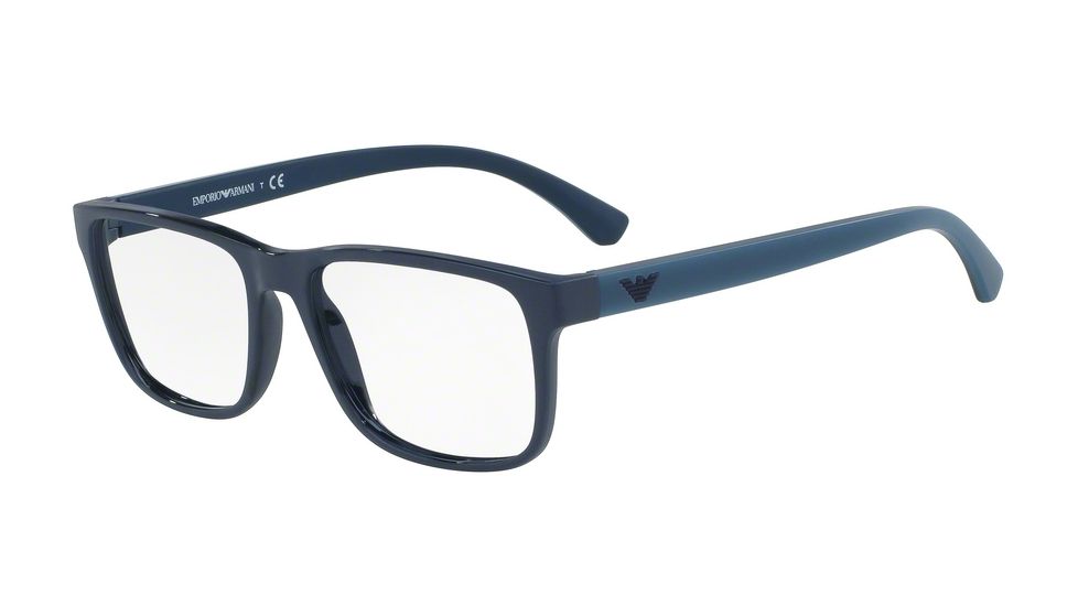 Armani EA3103 Single Vision Prescription Eyeglasses 5059-53 - Blue Frame