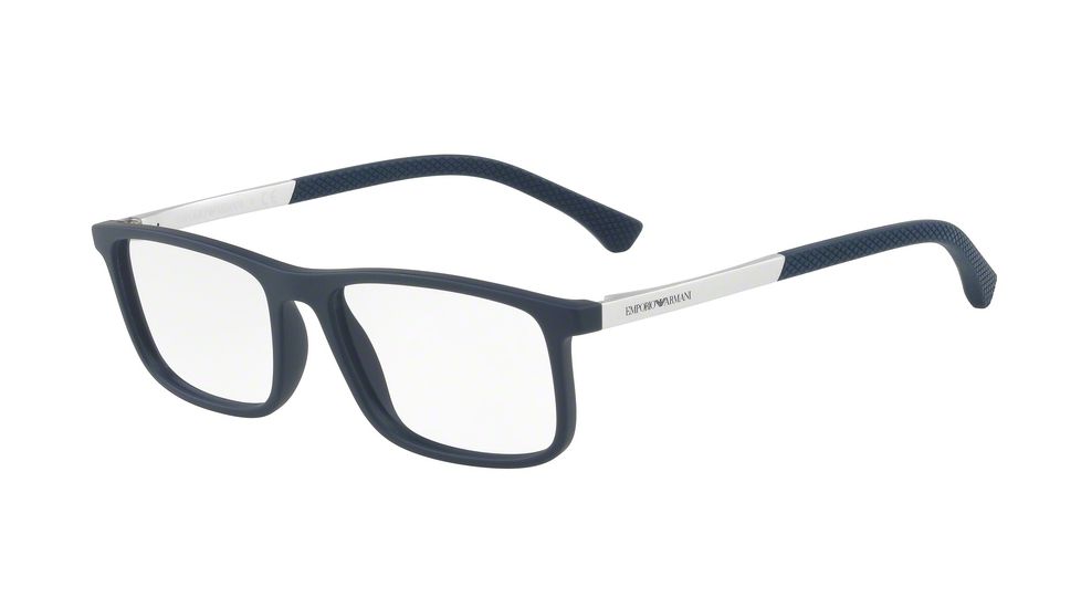 Armani EA3125 Eyeglass Frames 5474-53 - Blue Rubber Frame
