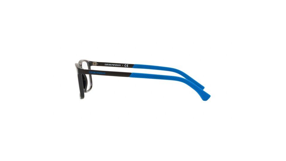 Armani EA3125F Single Vision Prescription Eyeglasses, 55mm, Black, EA3125F-5017-55-SV