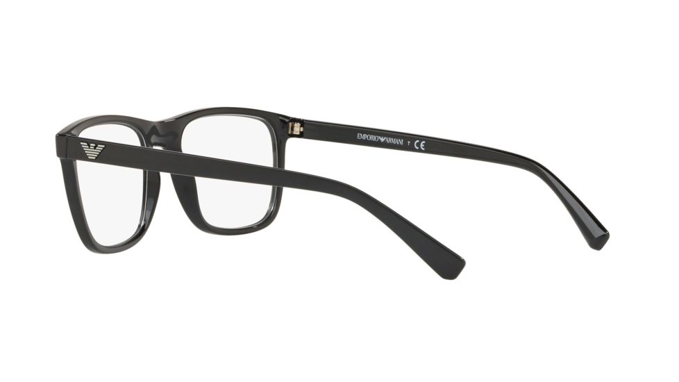 Armani EA3140 Progressive Prescription Eyeglasses, 53mm, Black, EA3140-5001-53-PRO