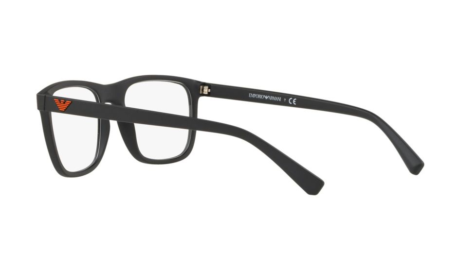 Armani EA3140 Progressive Prescription Eyeglasses, 53mm, Matte Black, EA3140-5042-53-PRO