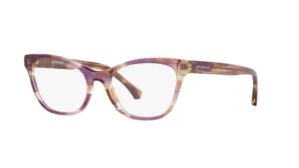 Armani EA3142F Eyeglass Frames 5716-53 - Watercolr Plum