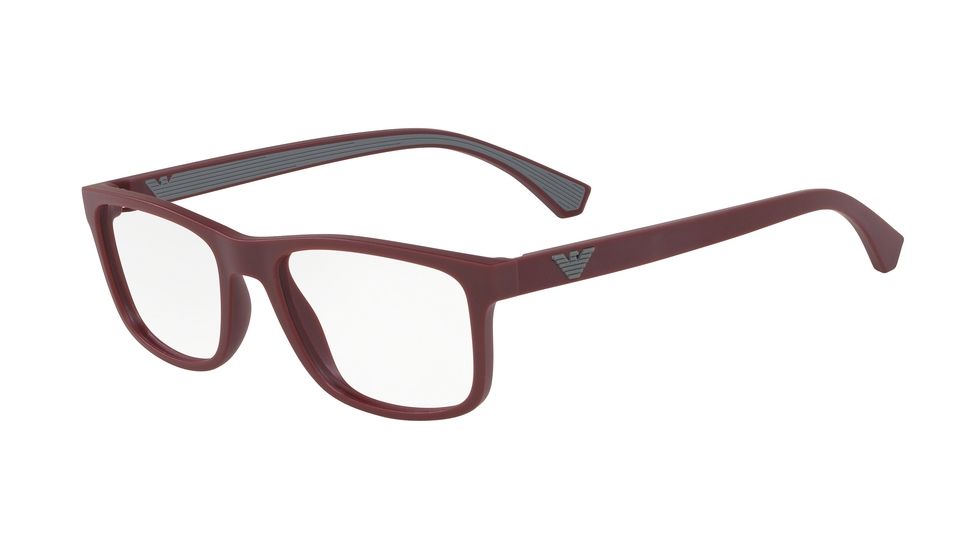 Armani EA3147F Eyeglass Frames 5751-55 - Matte Bordeaux