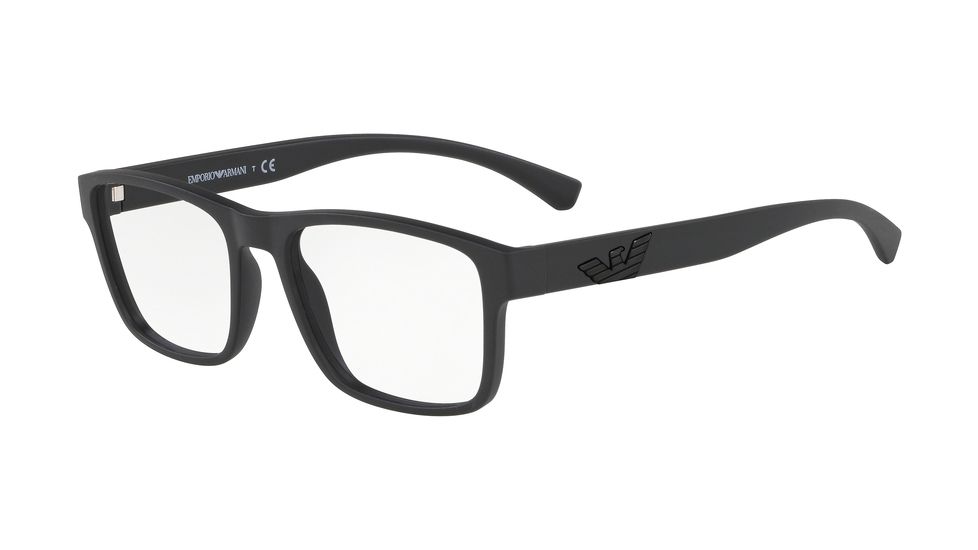 Armani EA3149 Eyeglass Frames 5042-53 - Matte Black