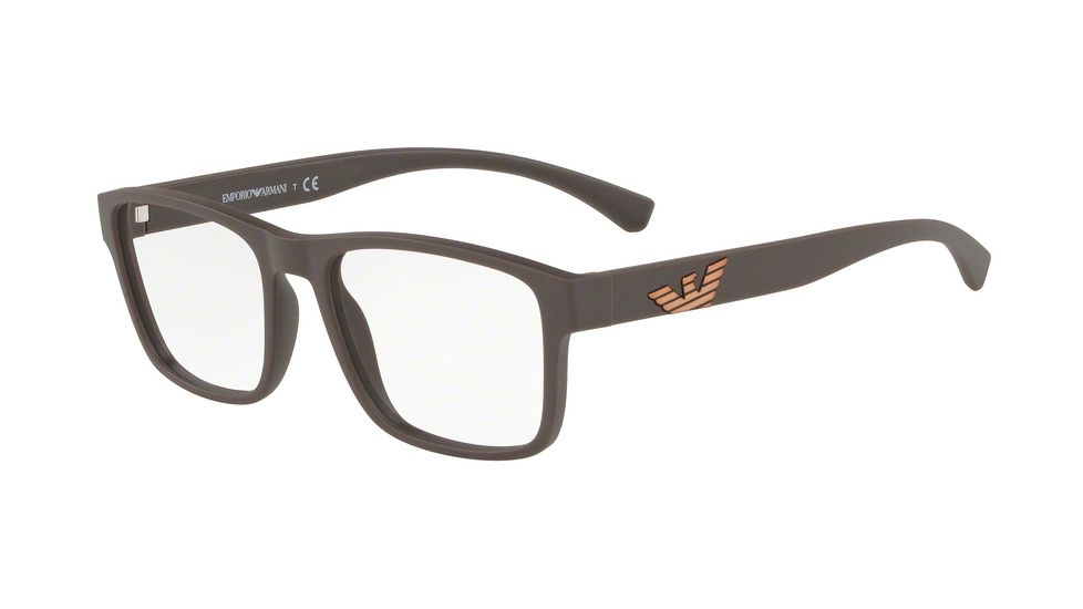 Armani EA3149 Eyeglass Frames 5755-53 - Matte Brown