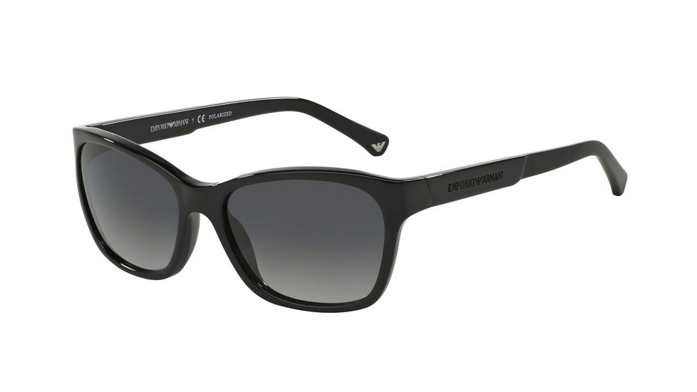 Armani EA4004 EA4004 Progressive Prescription Sunglasses EA4004-5017T3-56 - Lens Diameter 56 mm, Frame Color Black