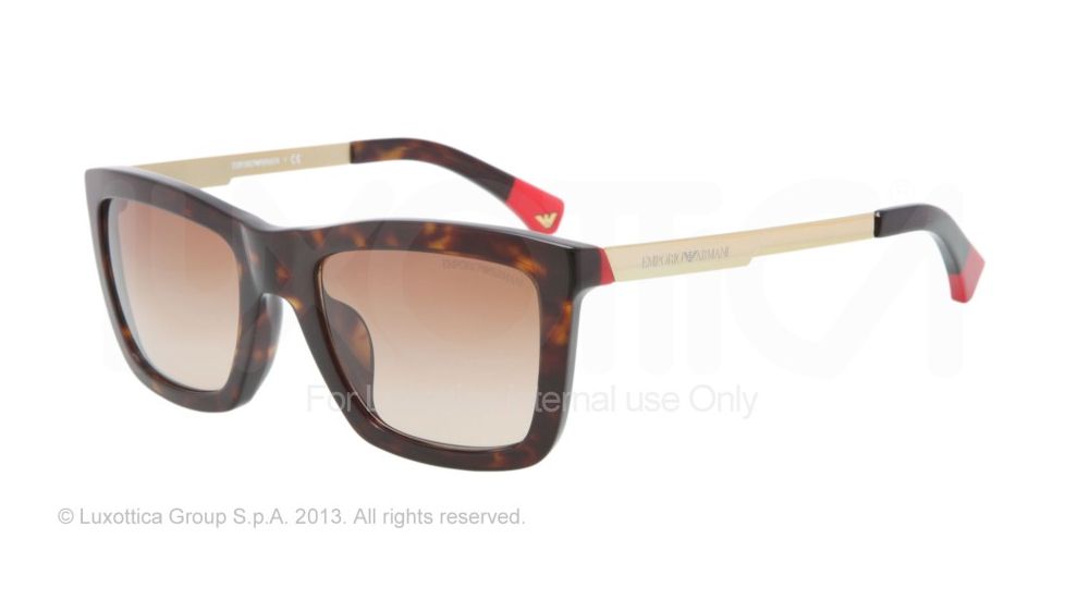 Armani EA4017 Progressive Prescription Sunglasses EA4017-502613-53 - Lens Diameter 53 mm, Frame Color Havana/Red