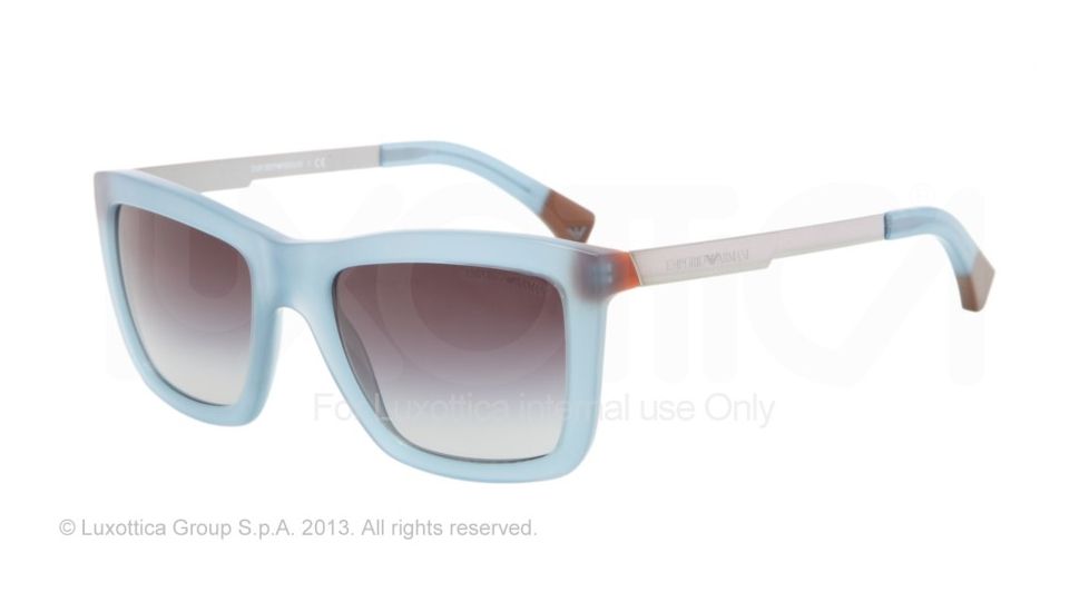 Armani EA4017 Progressive Prescription Sunglasses EA4017-51278G-53 - Lens Diameter 53 mm, Frame Color Opal Green/brown