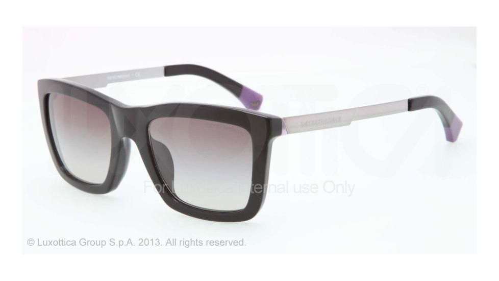 Armani EA4017F Sunglasses 501711-53 - Black/violet Frame, Gray Gradient Lenses