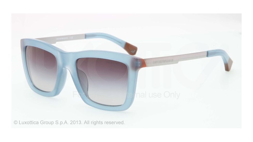 Armani EA4017F Sunglasses 51278G-53 - Opal Green/brown Frame, Gray Gradient Lenses