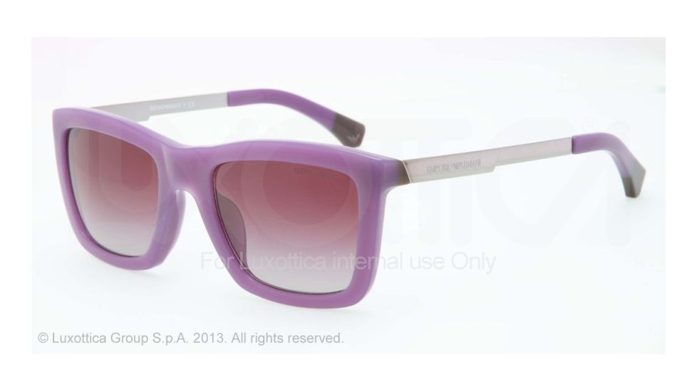 Armani EA4017F Sunglasses 51284Q-53 - Opal Violet/brown Frame, Gray Gradient Violet Lenses