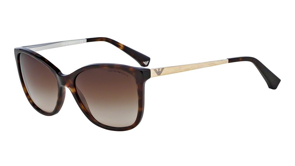 Armani EA4025 Sunglasses 502613-55 - Dark Havana Frame, Brown Gradient Lenses