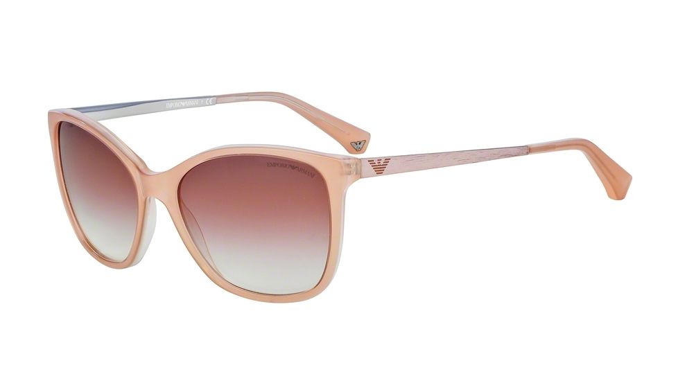 Armani EA4025 Sunglasses 52028D-55 - Pearl Peach Frame, Pink Gradient Lenses