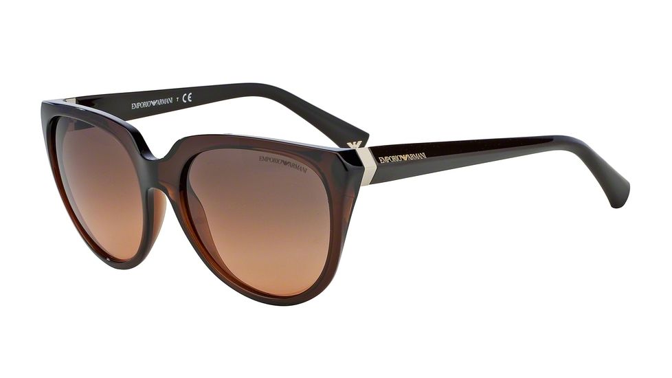 Armani EA4027 Sunglasses 519818-57 - Transparent Brown Frame, Orange Gradient Lenses