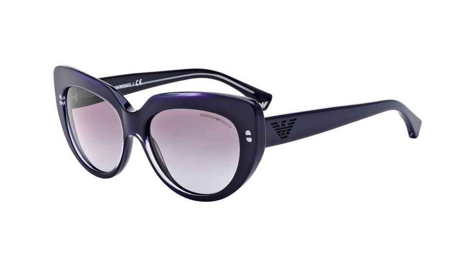 Armani EA4032 Sunglasses 52218H-55 - Transp Lilac On Violet Frame, Violet Gradient Lenses