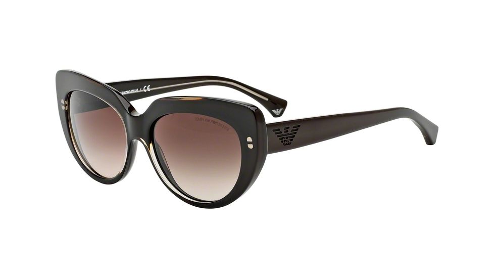 Armani EA4032 Sunglasses 522213-55 - Transp Brown/dark Brown Frame, Brown Gradient Lenses