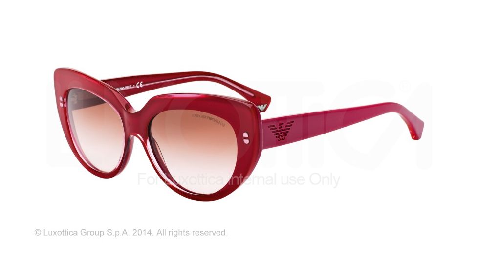 Armani EA4032 Sunglasses 522413-55 - Transp Fuxia On Fuxia Frame, Brown Gradient Lenses