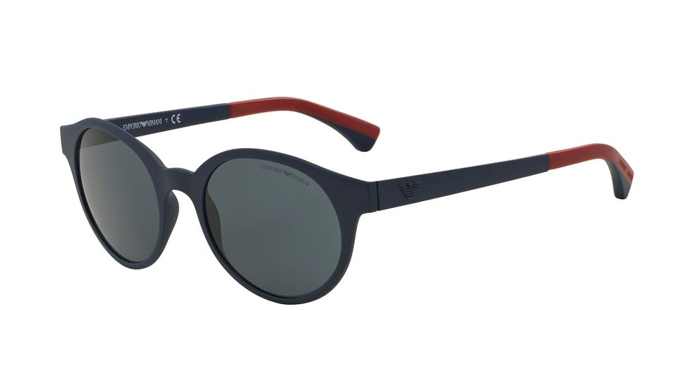 Armani EA4045 Sunglasses 512287-51 - Matte Blue Frame, Grey Lenses
