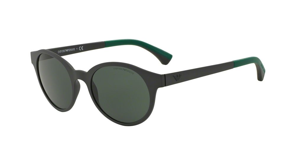 Armani EA4045 Sunglasses 534171-51 - Matte Grey Frame, Grey Green Lenses