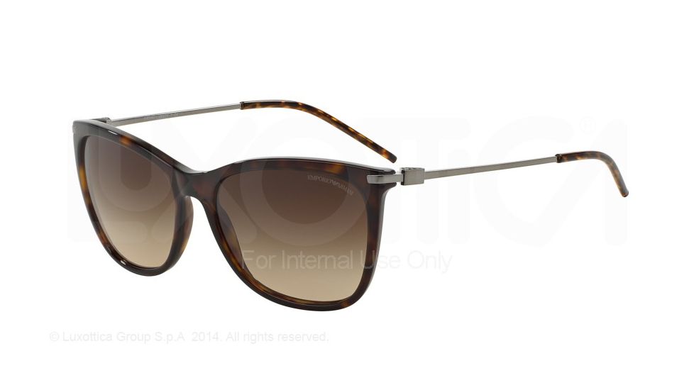 Armani EA4051F Sunglasses 502613-56 - Havana Frame, Brown Gradient Lenses