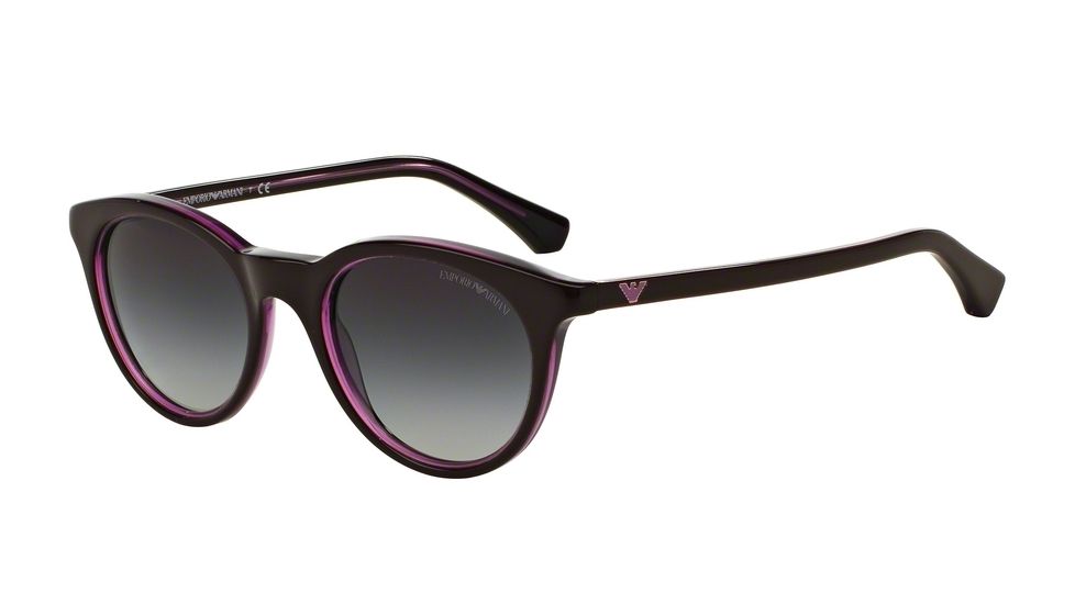 Armani EA4061 Sunglasses 54818G-49 - Top Violet/violet Transp Frame, Grey Gradient Lenses