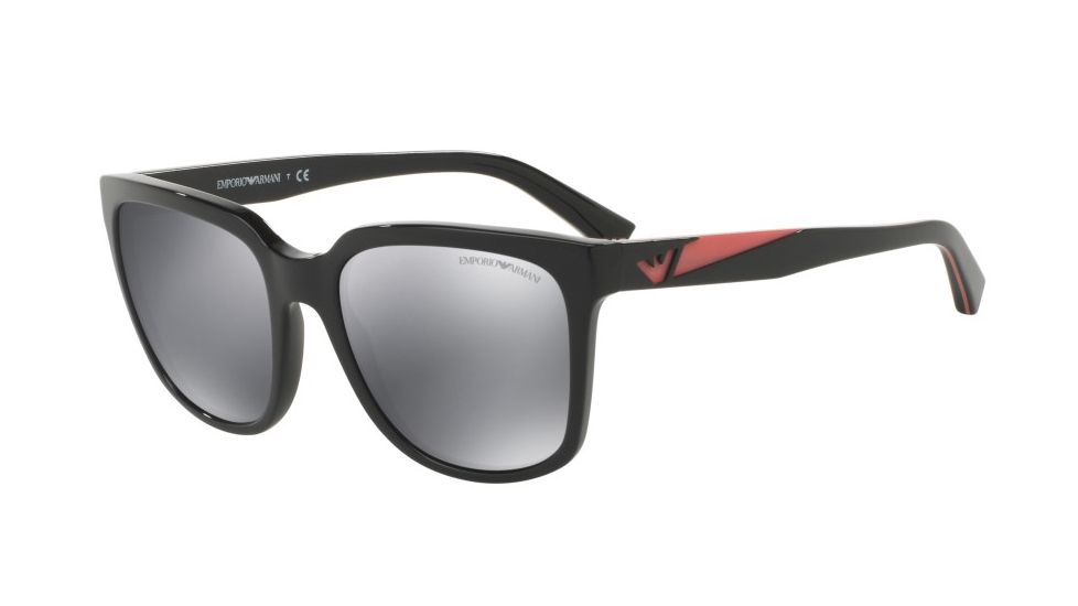 Armani EA4070F Sunglasses 50176G-55 - Black Frame, Grey Mirror Black Lenses