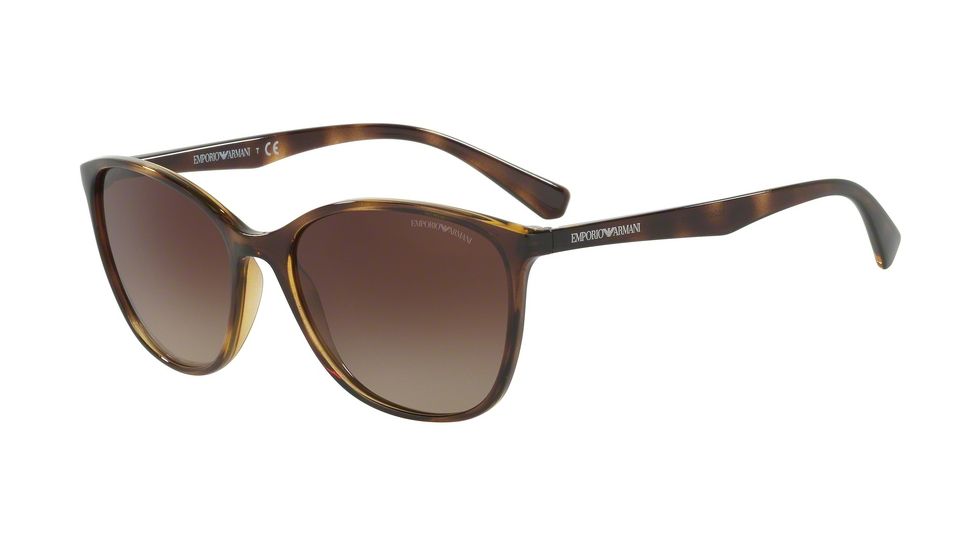 Armani EA4073 Sunglasses 502613-56 - Havana Frame, Brown Gradient Lenses