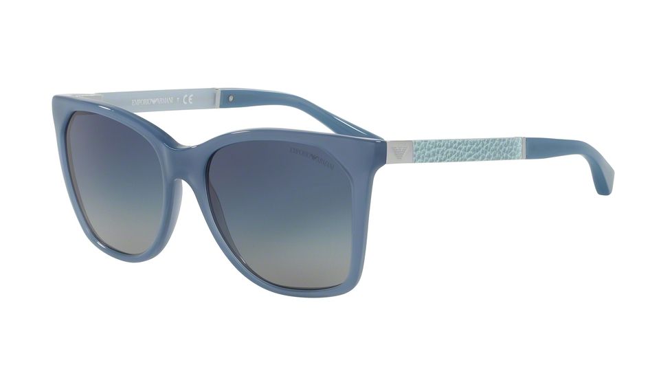 Armani EA4075F Bifocal Prescription Sunglasses EA4075F-55054L-57 - Lens Diameter 57 mm, Frame Color Opal Azure Blue