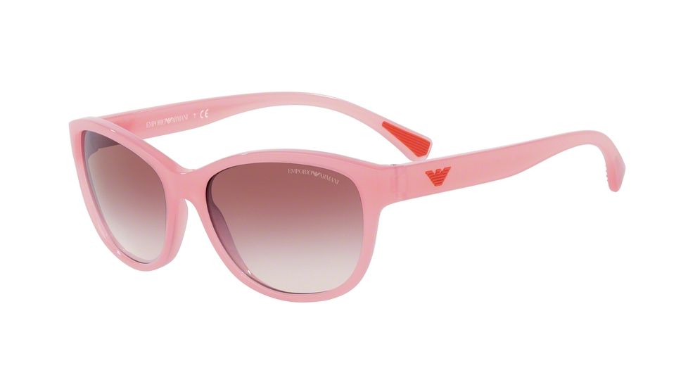 Armani EA4080 Sunglasses 55078H-57 - Opal Coral Frame, Violet Gradient Lenses