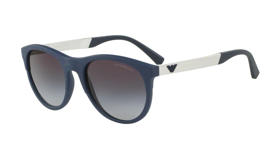 Armani EA4084 Sunglasses 50598G-56 - Matte Blue Frame, Grey Gradient Lenses