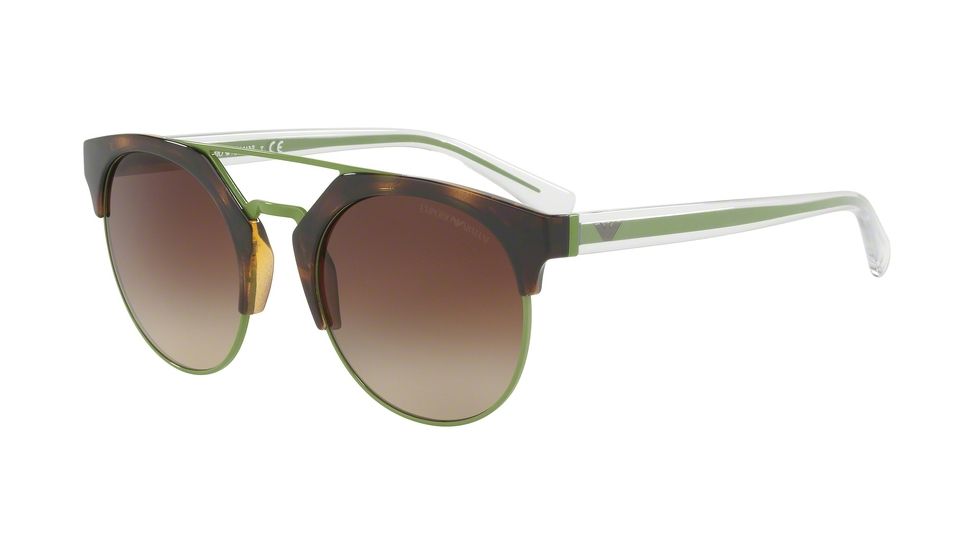 Armani EA4092F Sunglasses 502613-53 - Havana/apple Frame, Brown Gradient Lenses