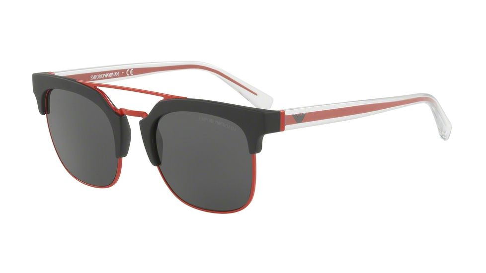 Armani EA4093 Sunglasses 504287-52 - Matte Black Frame, Grey Lenses