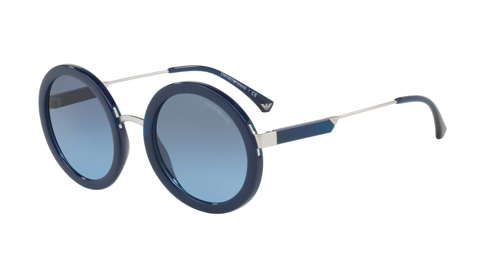 Armani EA4106 Sunglasses 56128F-51 - Opal Blue Frame, Blue Gradient Lenses