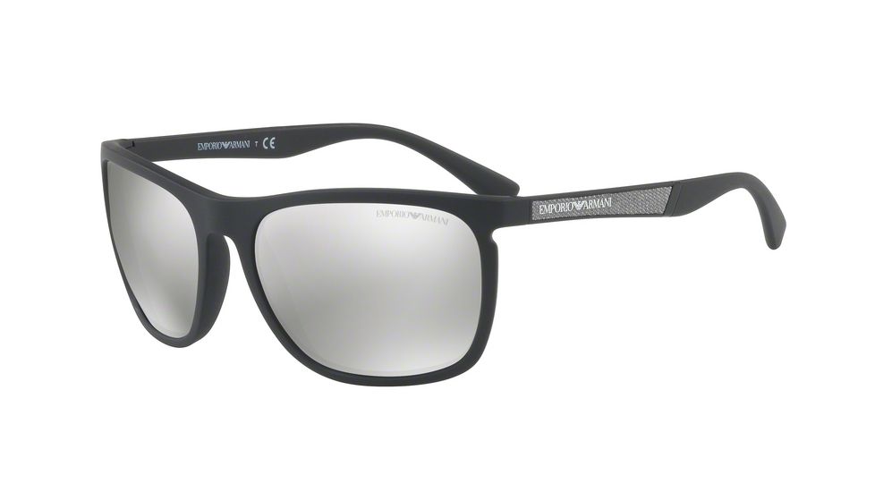 Armani EA4107 Single Vision Prescription Sunglasses EA4107-50426G-59 - Lens Diameter 59 mm, Frame Color Matte Black