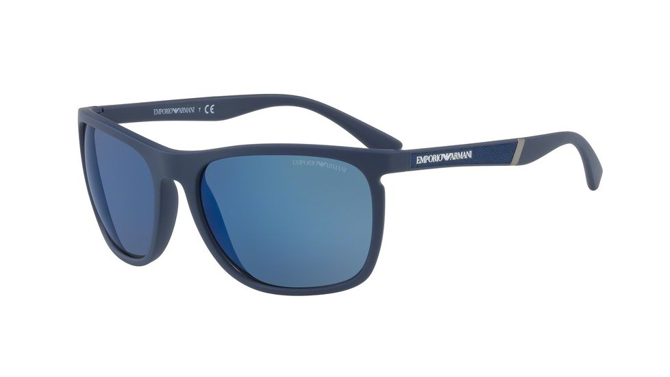 Armani EA4107 Single Vision Prescription Sunglasses EA4107-557596-59 - Lens Diameter 59 mm, Frame Color Matte Blue