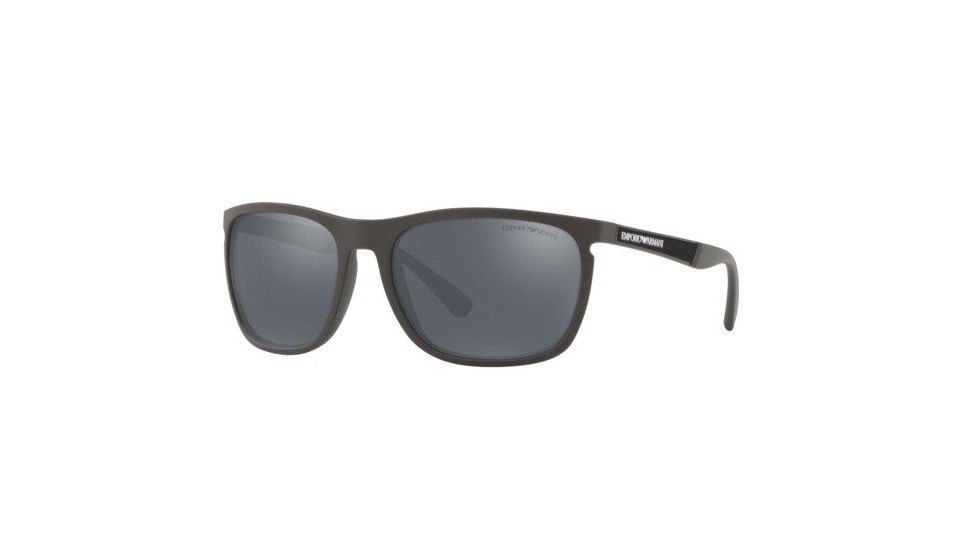 Armani EA4107 Single Vision Prescription Sunglasses, 59mm, Matte Mud, EA4107-56406Q-59-SV