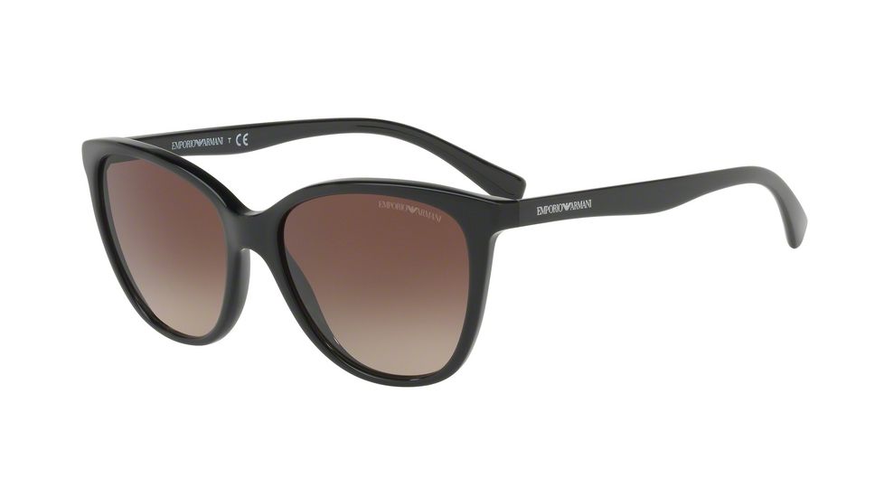 Armani EA4110 Sunglasses 500113-55 - Black Frame, Brown Gradient Lenses