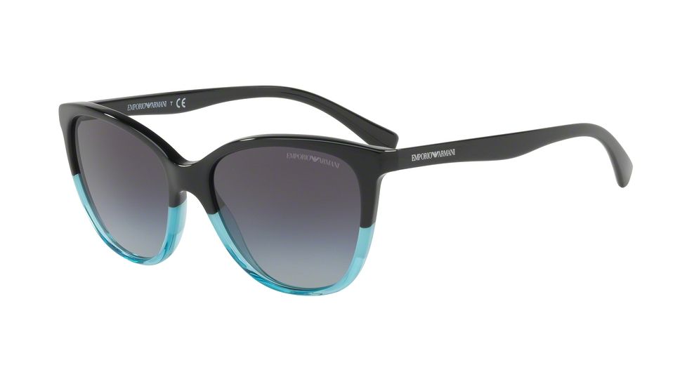 Armani EA4110 Sunglasses 56328G-55 - Black Azure Frame, Grey Gradient Lenses