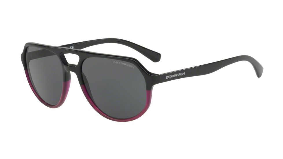 Armani EA4111F Sunglasses 562887-57 - Bordeaux Frame, Grey Lenses