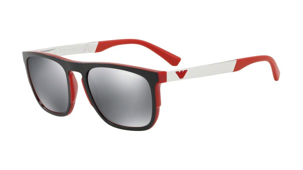 Armani EA4114 Bifocal Prescription Sunglasses EA4114-56726G-55 - Lens Diameter 55 mm, Frame Color Matte Red