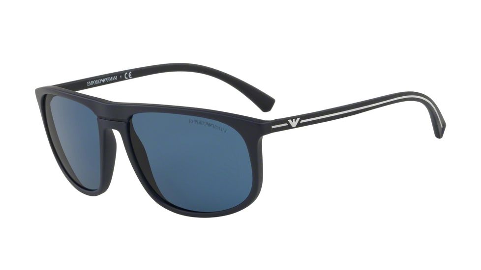 Armani EA4118 Sunglasses 569280-59 - Blue Rubber Frame, Blue Lenses